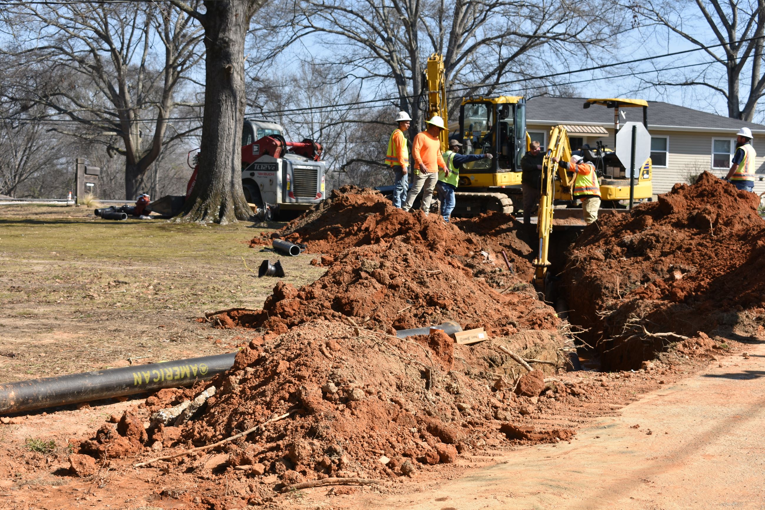 King Valley Drive water main replacement work