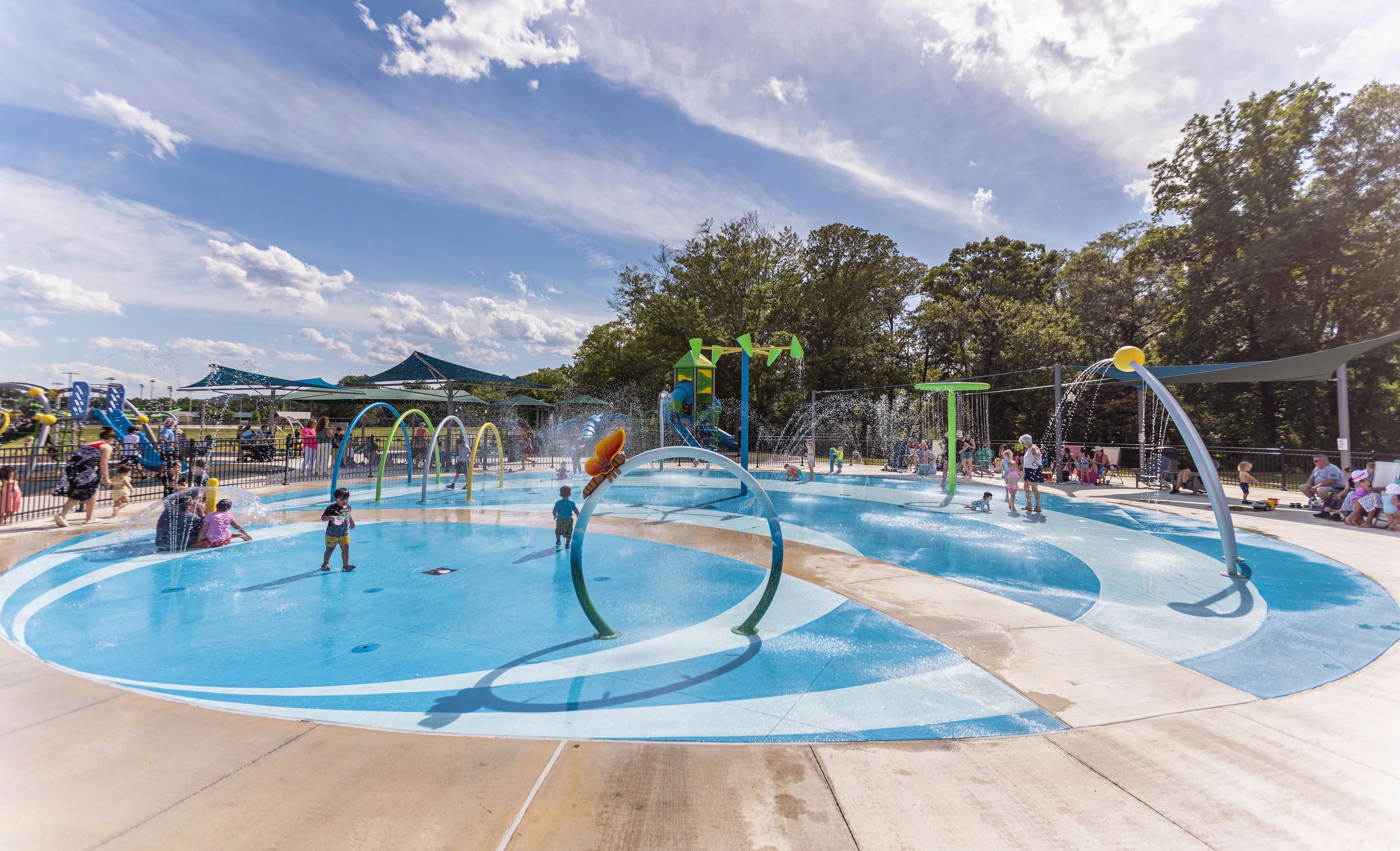 Children at the Pelham Splash Pad